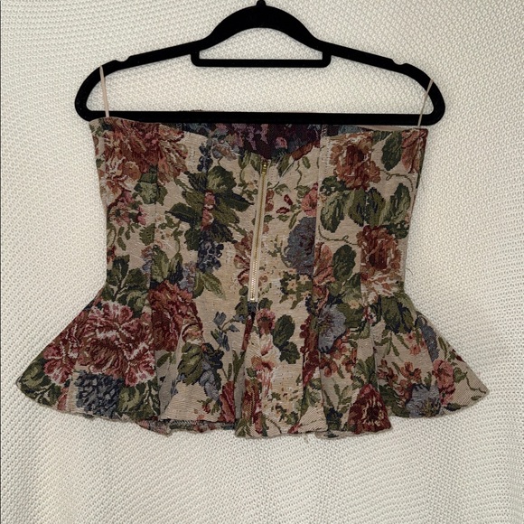 Floral Tapestry Corset Blouse - Picture 2 of 3
